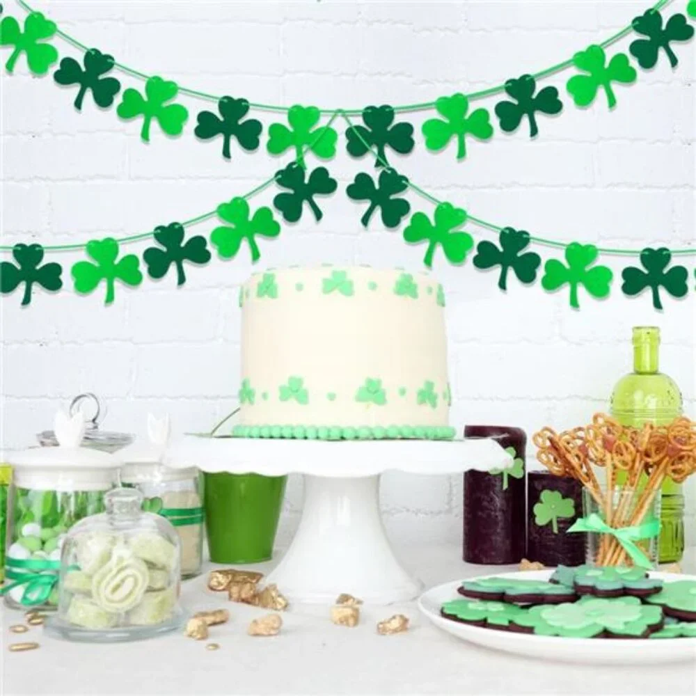 Valentines Day Decor 6 PCS Felt Garland for Valentines St Patricks 8.2 ft Each